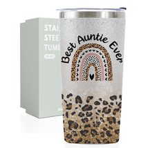 Best Auntie Ever Gifts, Insulated Stainless Steel Wine Tumbler With Lid And Stra - £30.33 GBP