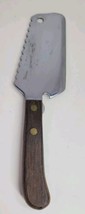 VTG Vernco Butcher Meat Cleaver Kitchen Knife Wood Handle Serrated Top Rare - $24.18