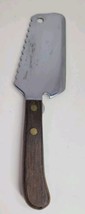 VTG Vernco Butcher Meat Cleaver Kitchen Knife Wood Handle Serrated Top Rare - £18.88 GBP