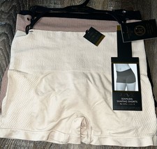Kathy Ireland ~ Womens Shaping Shorts Underwear Panties Seamless 3-Pair ~ L - $24.66