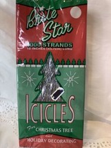 Vintage Bright Star Icicles Christmas Tinsel 1000 Strands Sealed Box Mad... - £6.39 GBP