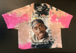 Poetic Justice Tie-dye Crop Top T-shirt 2Pak Tupac Shakur Women’s Medium - £15.17 GBP