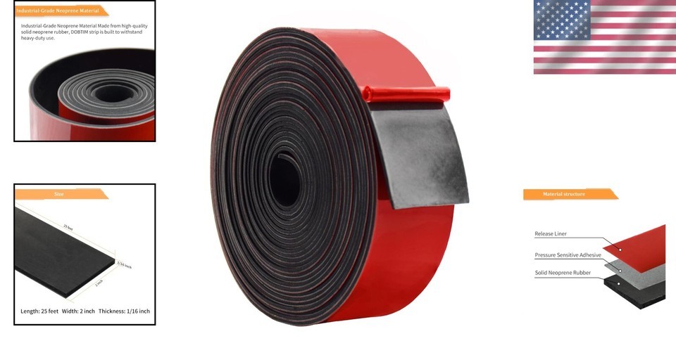 Versatile Self-Adhesive Neoprene Rubber Sheets - Perfect for DIY Gaskets & Seals Item image 2
