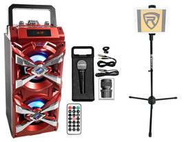 Nyc Acoustics Bluetooth Karaoke Machine System W/Led&#39;S+Microphone+Remote... - $152.99