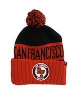 San Francisco Ribbed Cuff Knit Winter Hat Pom Beanie (Red/Black) - £14.34 GBP