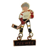 Peewee USA Jersey Vintage Hockey Pin Enamel Filled Sports Collectible PINS1 - £19.75 GBP