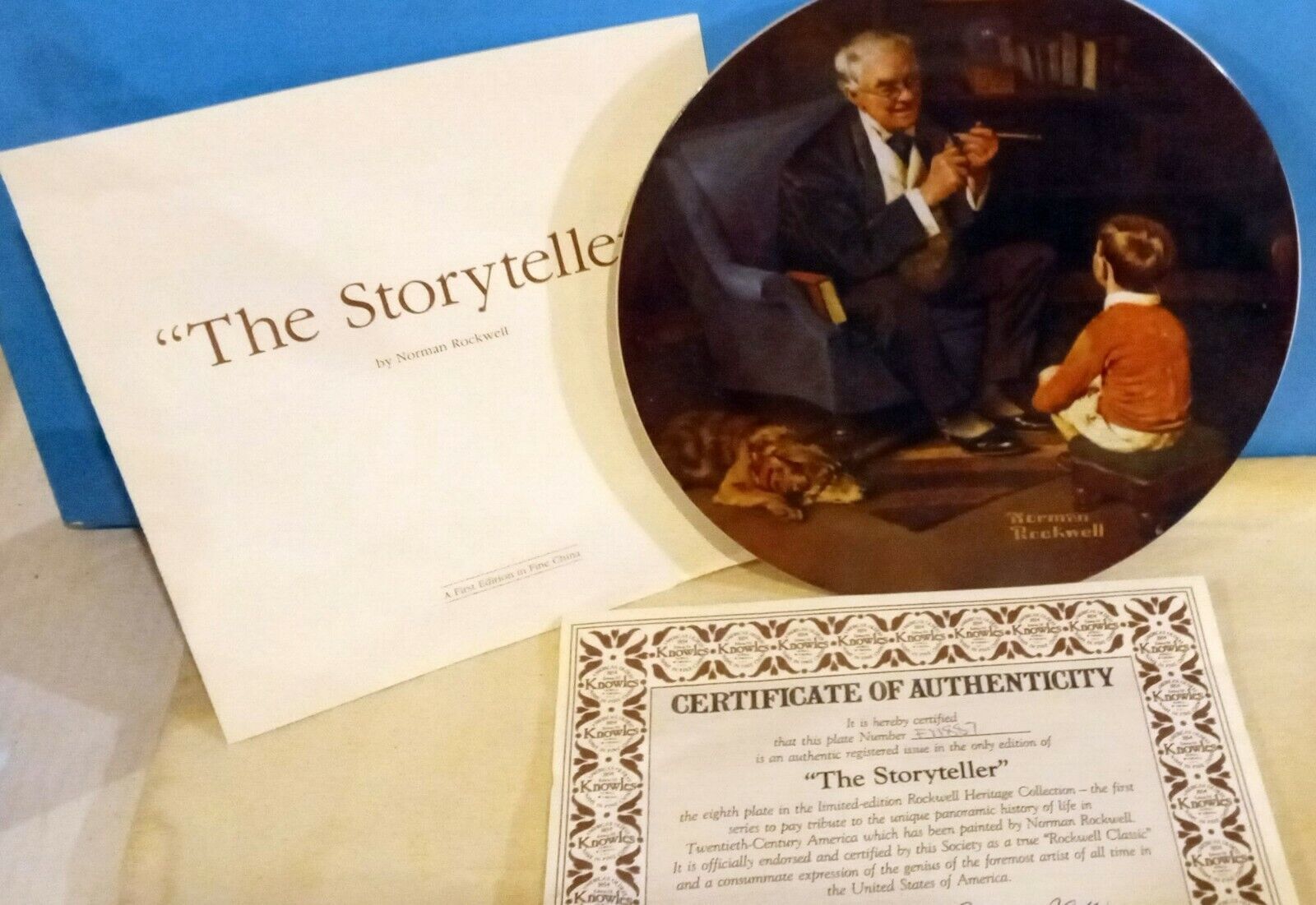 Edwin M. Knowles China Norman Rockwell The Tycoon Collector Plate W/ COA & Box - £5.76 GBP