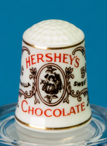 Franklin Mint Country Store Thimble Hershey&#39;s Chocolate Porcelain Advert... - £4.32 GBP