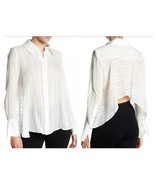 RAMY BROOK SYDNEY PEAK BACK LONG SLEEVE BUTTON SHIRT SOFT WHITE $295, Sz... - $39.59