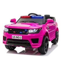 TOBBI 12V Police Cop Car Kids Ride on Battery Powered Truck Toy Real Meg... - £256.24 GBP