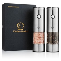 Electric Grinder Set - USB Rechargeable Salt and Pepper Mill with Light,... - $202.49