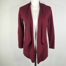 J Jill Cashmere Cardigan Sweater Jumper Womens XS Petite PXS Red Textured - £25.76 GBP