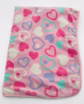 Northpoint Heart Baby Blanket Plush Fleece Pink - £7.85 GBP