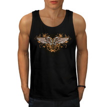 Pistol Gun Angel Wing Tee Gang Land Men Tank Top - £10.17 GBP