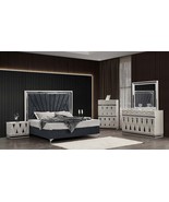 Lavita Modern 5-Pc Queen Upholstered Bedroom Set, Gray - €5.328,82 EUR