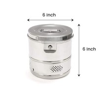 Stainless Steel Dressing Drums, 6&quot; X 6&quot; - £43.08 GBP