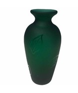Vtg Royal Limited Crystal green amber glass mini 4” vase Made in Taiwan - $57.67 CAD