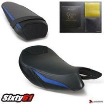 Suzuki GSXS 1000 Seat Covers with Gel 2015-2020 Luimoto Front Rear Blue Carbon - £284.41 GBP