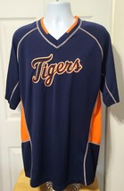 Detroit Tigers Mens Pullover V-Neck Embroidered Lettering MLB Shirt-Large - £17.10 GBP