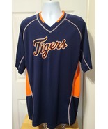 Detroit Tigers Mens Pullover V-Neck Embroidered Lettering MLB Shirt-Large - £17.02 GBP