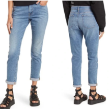 FRAME Le Garcon Stretch Cuffed Crop Jeans 34 Boyfriend Ankle Bixby Wash New $228 - $173.25