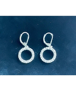 Vintage Silver &amp; CZ Halo Dangle Earrings by Samuel Hill Jewelers Designs... - $23.01 CAD