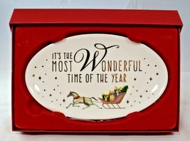 Grasslands Road Its the Most Wonderful Time of the Year Christmas Holiday Plate - £8.13 GBP