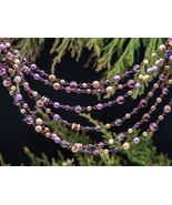 long boho necklace with Czech and India lampworked glass beads, shades of purple - $49.00