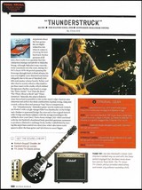 AC/DC Thunderstruck Malcolm Young Gretsch guitar Marshall amp pin-up article - £3.09 GBP