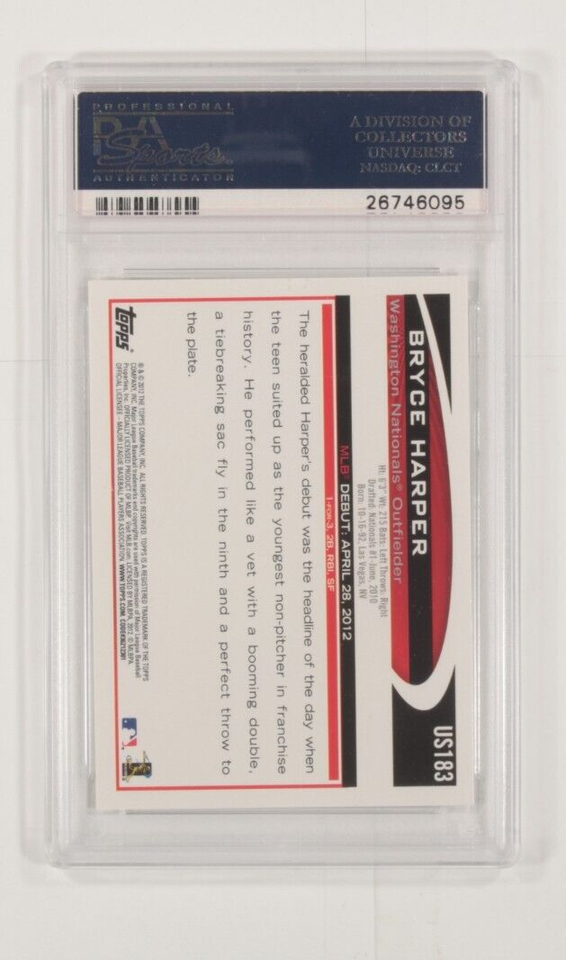 2012 Topps Aggiornamento Bryce Harper 10 Gemma come Nuovo Grado #US183 Item image 2