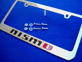 Chrome Zinc License Plate Frame w/ Logo Screw Cap Fits For NISSAN NISMO ... - £23.35 GBP