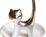 Ring Holder Dish, Sliver Cat, Jewelry Storage for Women, Cat Lover Gifts... - $29.49