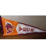 Virginia Tech University Pennant Banner 31” Vintage Orange Red White Wool - $60.57