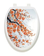 Toilet Tattoos® Orange Blossoms  Lid Cover  Decor  Reusable Vinyl 1149 - £18.96 GBP