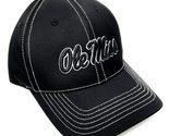 Blackout Ole Miss Rebels Script Logo Black Curved Bill Adjustable Hat - $17.59