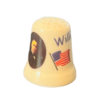 William Mckinley 25th US President Thimble Franklin Mint Danbury figurine flag - £15.55 GBP