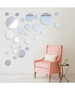 26Pcs Removable 3D Mirror Wall Stickers Round Decal Art Mural Acrylic Ho... - £13.36 GBP
