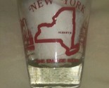New York state Shot Glass Vintage 1984 red rare empire State Capital Bui... - $4.75