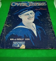 Over There VTG Sheet Music 1918 -  Norman Rockwell Art - WWI George M Co... - £13.44 GBP