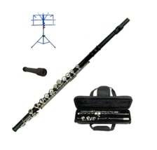 Merano Black Flute 16 Hole, Key of C with Carrying Case+2 Stands+Accesso... - £71.93 GBP