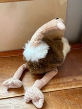 Ty Beanie Buddies Collection Large Plush Brown &amp; White Floppy OSTRICH Stuffed - £11.90 GBP