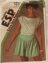 Simplicity Pattern 6404 Misses Knit Shorts &amp; Top Sizes 8-12 Vintage 1980&#39;s - £5.57 GBP