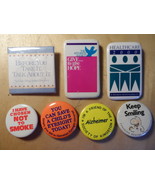 Health &amp; Medical 7 Buttons Retro Slogans Vintage Alzheimer Dental Eyesig... - $12.77
