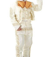 Beige Gold Boys Toddlers Mariachi Folkloric Suit Set Mexico Fiesta Dance... - $84.15+