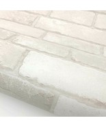Vintage Faux Brick Peel and Stick Wallpaper Kamnik, Brick Pattern - £13.93 GBP