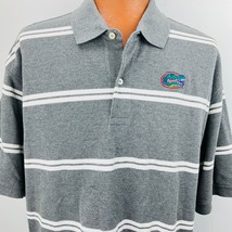 Tommy Hilfiger Florida Gators UF Polo Shirt 2XL Gray Striped Football University - £58.72 GBP