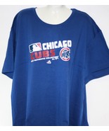 Women&#39;s Majestic Chicago Cubs S/S T-Shirt, Blue - $14.99