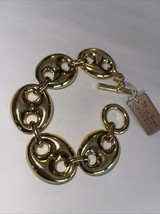 Mia Fiore Bronze Puffy Mariner Link Bracelet Italy NEW - $129.69