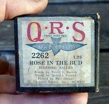 QRS Word Roll Blue Bird Ballads 2262 Rose in the Bud - $27.35