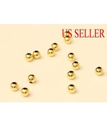 10k solid gold 2mm 3mm 4mm 5mm 6mm 8mm round polish beads (price for 10 ... - £10.24 GBP